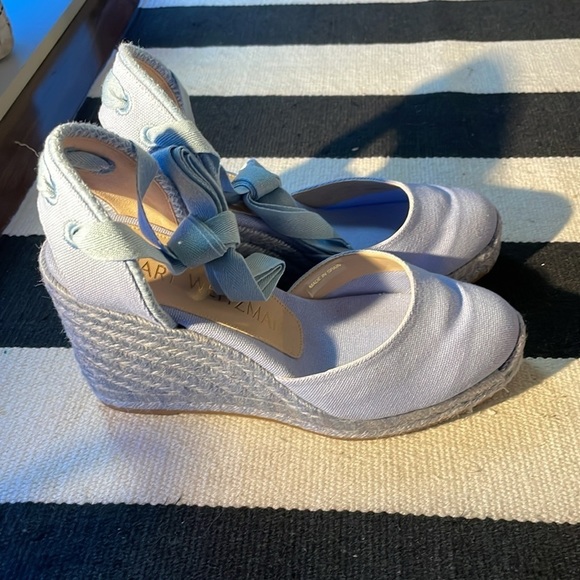 Stuart Weitzman Powder Blue Marguerita 100mm espadrilles Brand New! Size 7​​​​​ - Picture 5 of 6